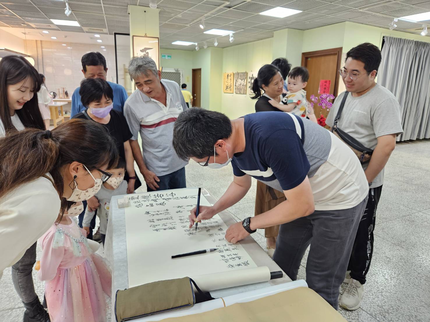 「虛懷若谷-洪志雄書法篆刻作品展 」展出期間 民眾參觀情形