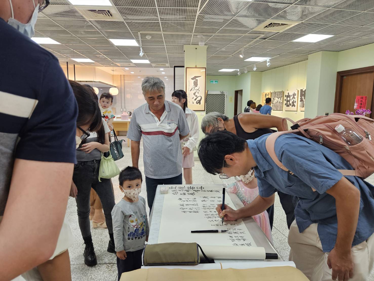 「虛懷若谷-洪志雄書法篆刻作品展 」展出期間 民眾參觀情形