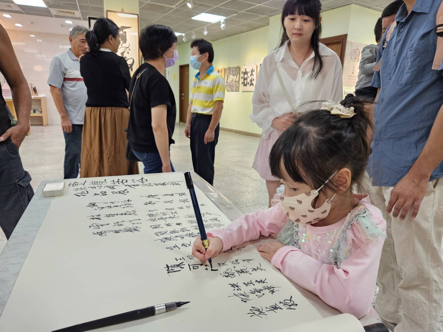 「虛懷若谷-洪志雄書法篆刻作品展 」展出期間 民眾參觀情形