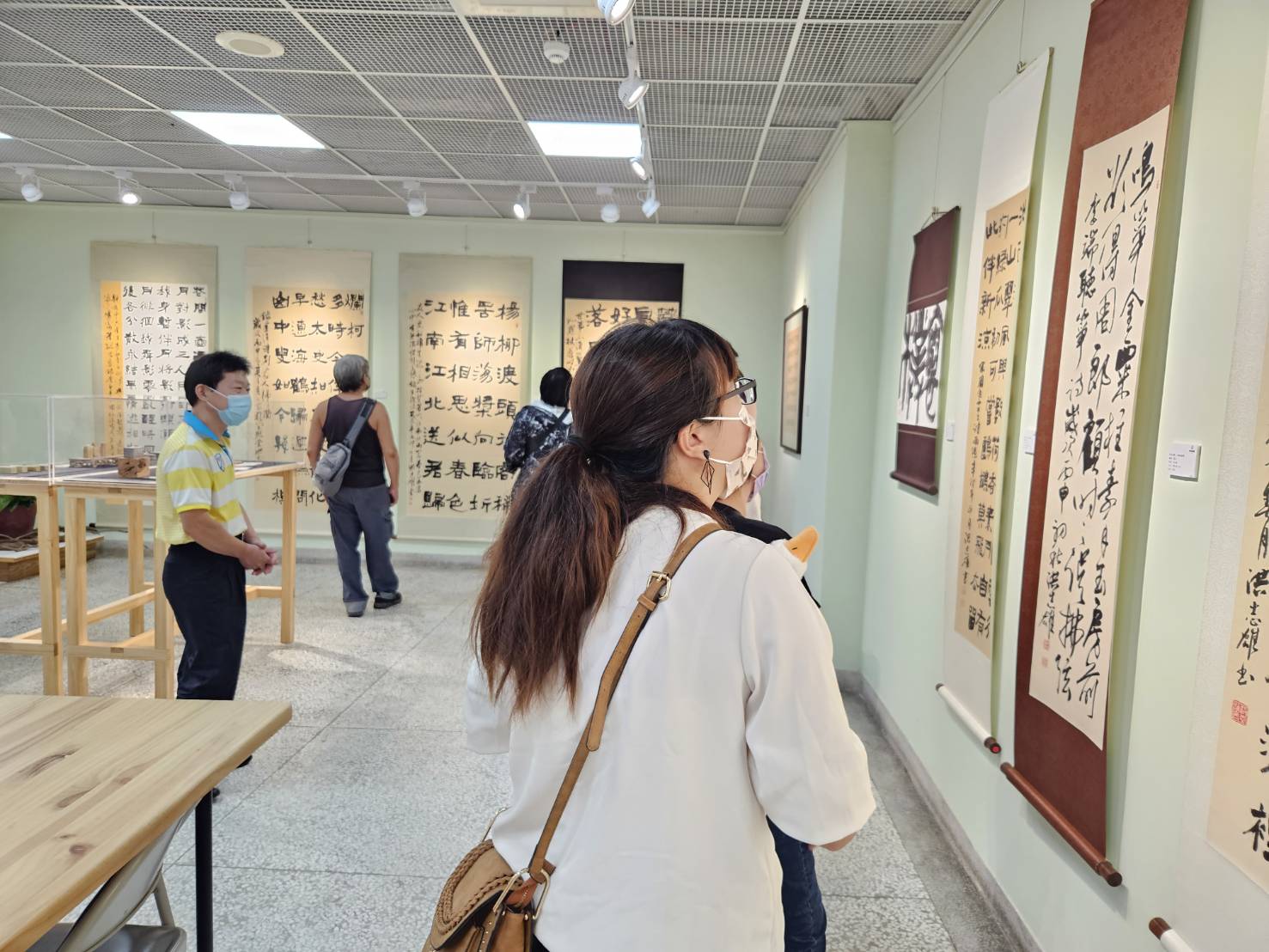 「虛懷若谷-洪志雄書法篆刻作品展 」展出期間 民眾參觀情形