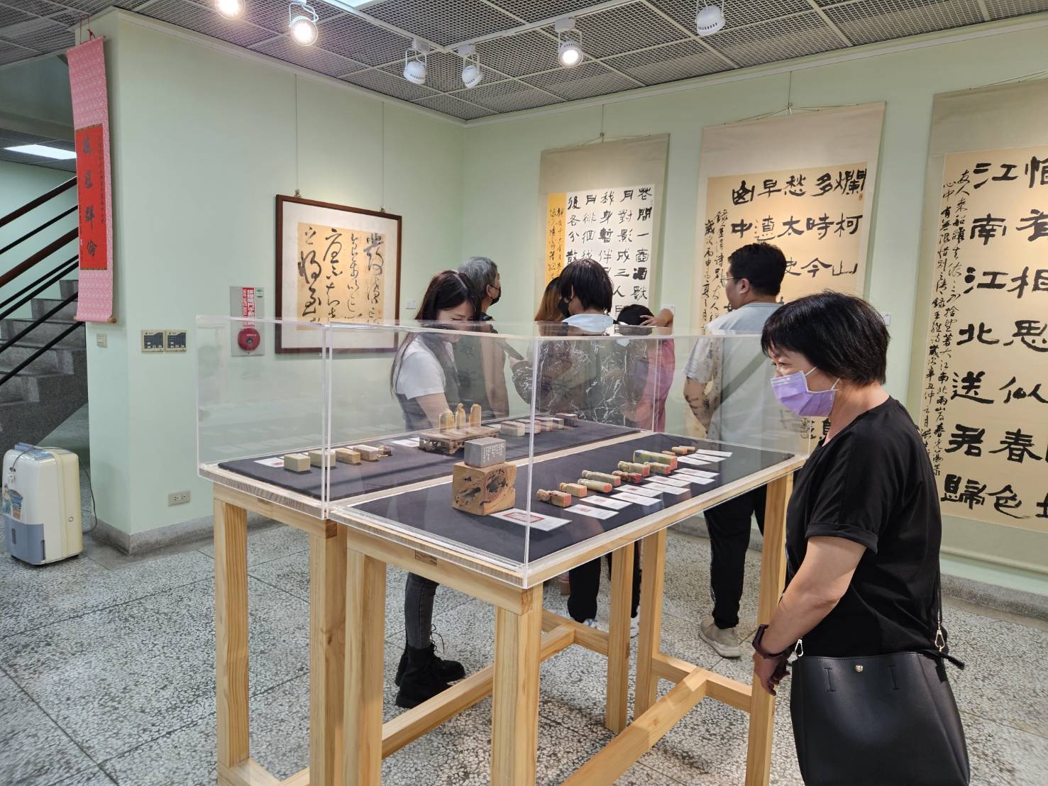 「虛懷若谷-洪志雄書法篆刻作品展 」展出期間 民眾參觀情形