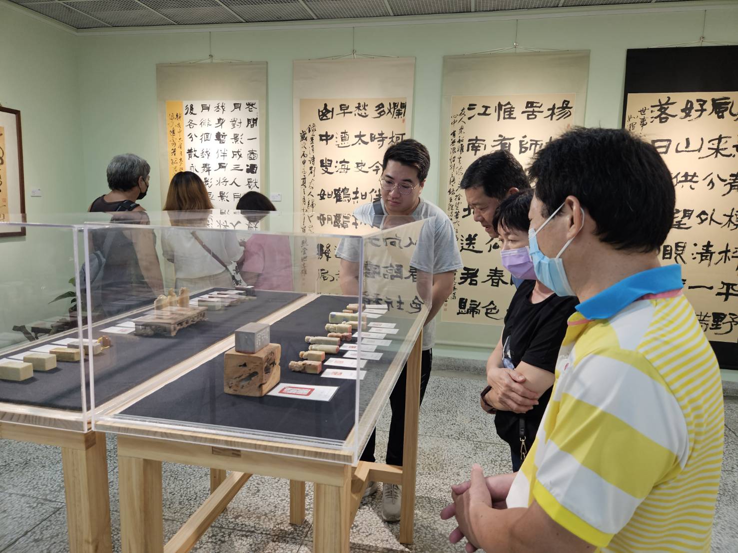 「虛懷若谷-洪志雄書法篆刻作品展 」展出期間 民眾參觀情形