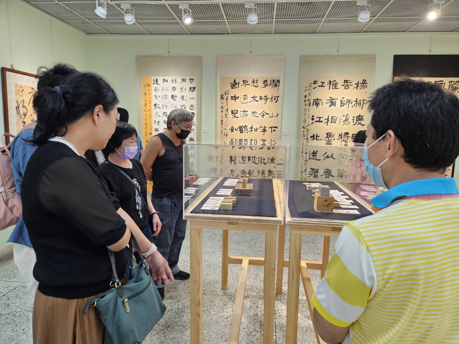 「虛懷若谷-洪志雄書法篆刻作品展 」展出期間 民眾參觀情形