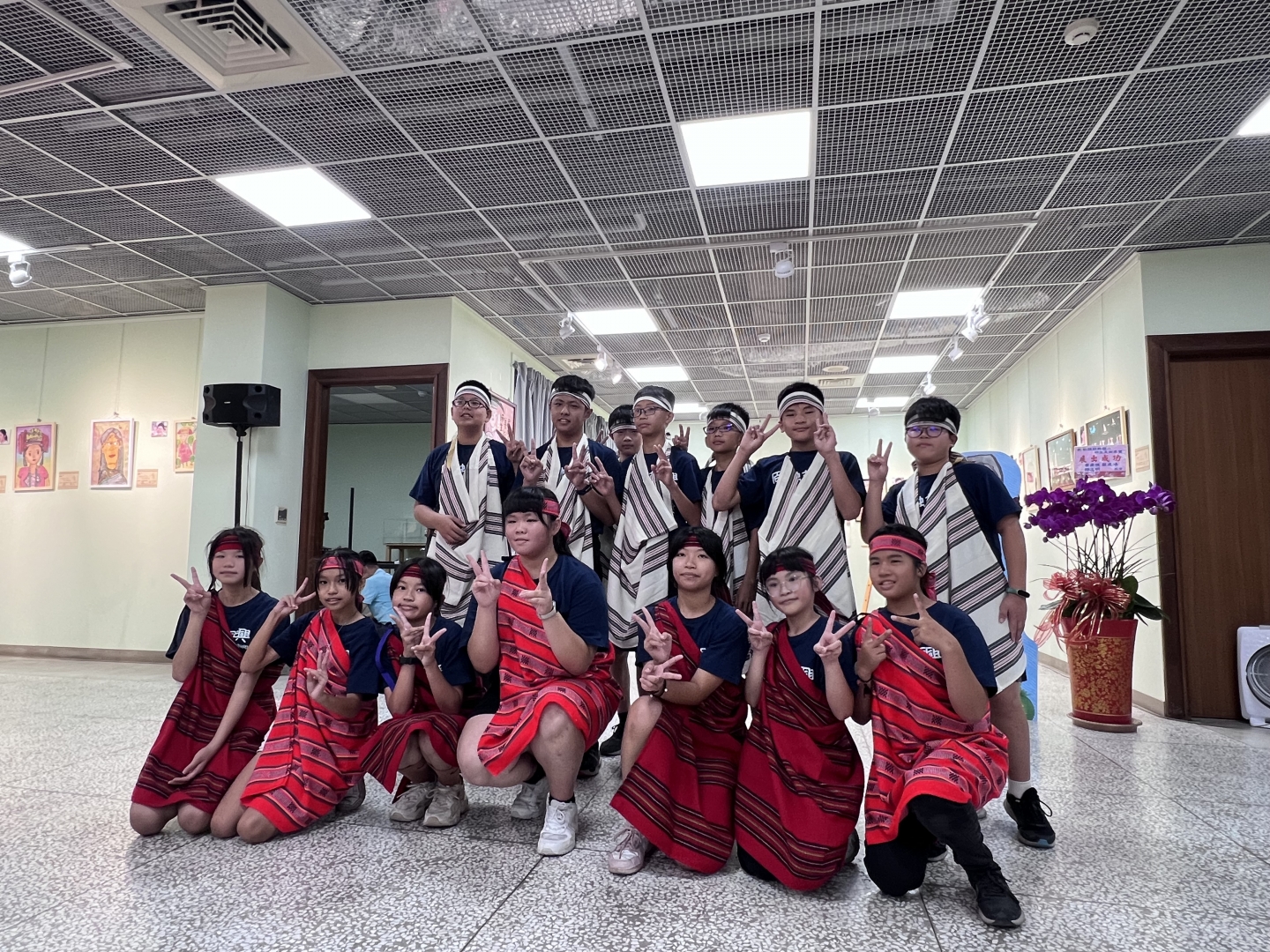 國聲「三五藝廊」03回展-社頭朝興國小師生美術展覽開幕茶會