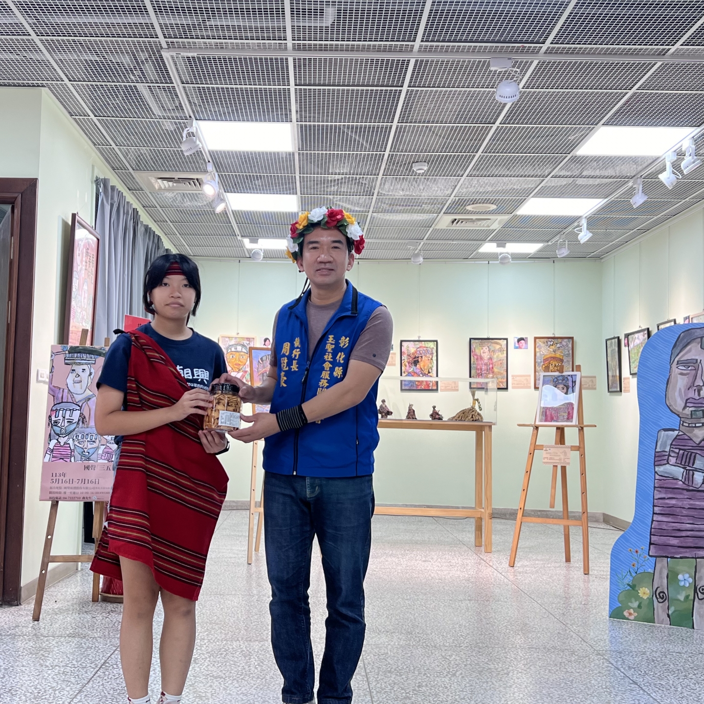 國聲「三五藝廊」03回展-社頭朝興國小師生美術展覽開幕茶會