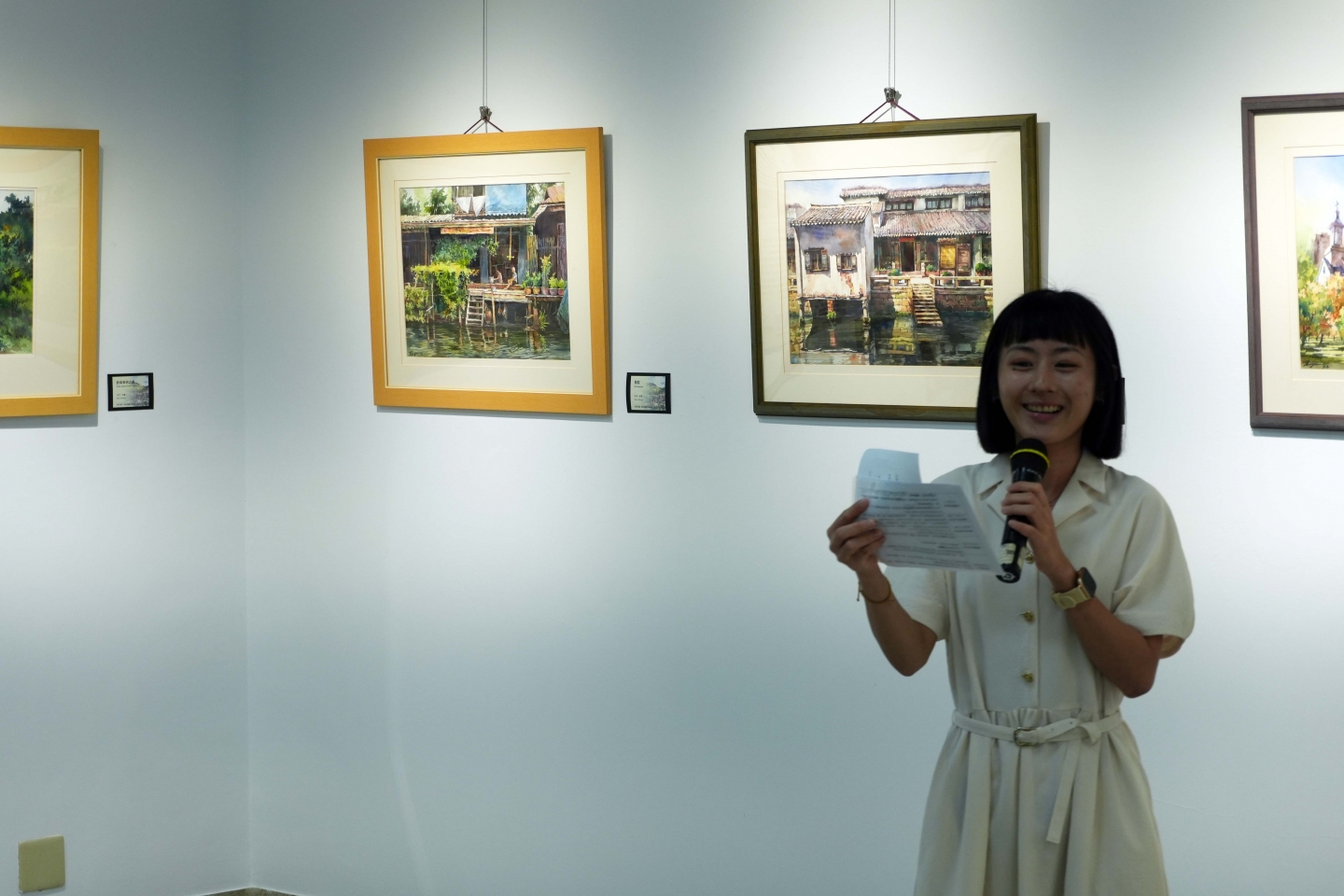 國聲電台 三五藝廊07回展《悠行漫步》曾培育風景水彩個展