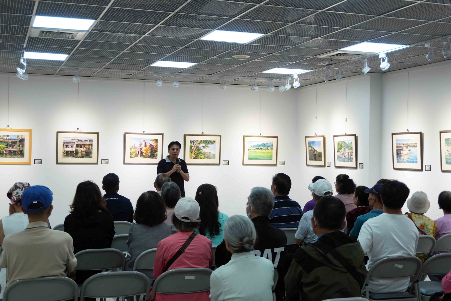 國聲電台 三五藝廊07回展《悠行漫步》曾培育風景水彩個展