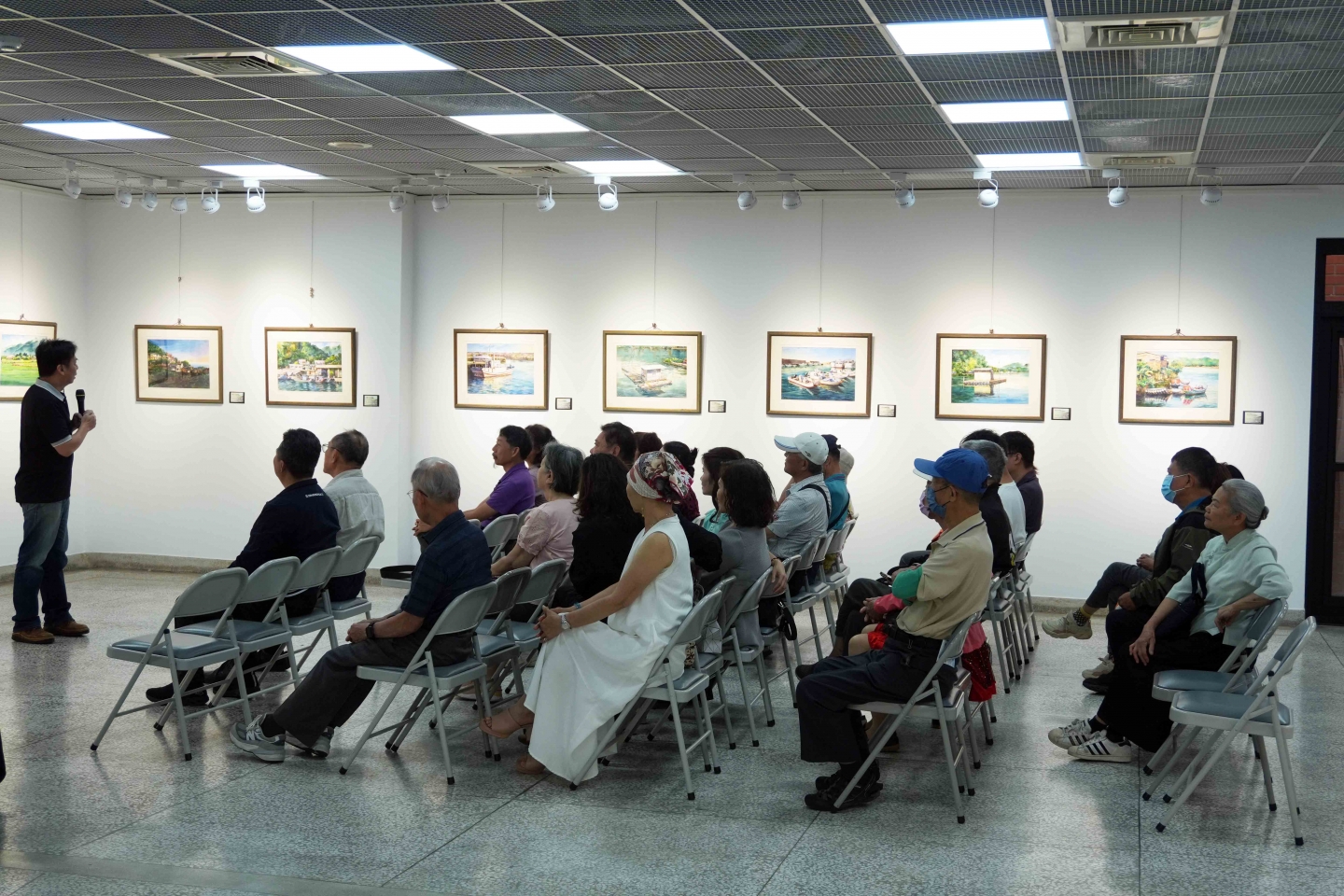 國聲電台 三五藝廊07回展《悠行漫步》曾培育風景水彩個展